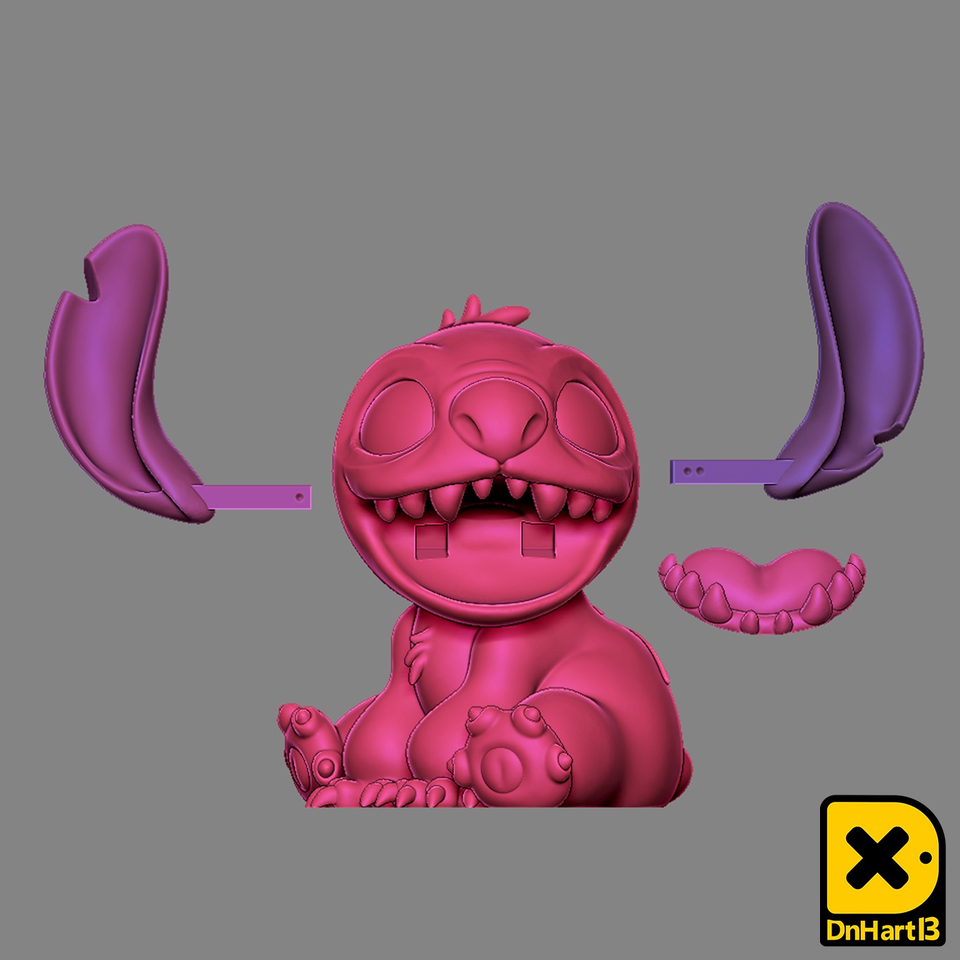 MiniPrint 013 Stitch 2 pose 3D print model_4