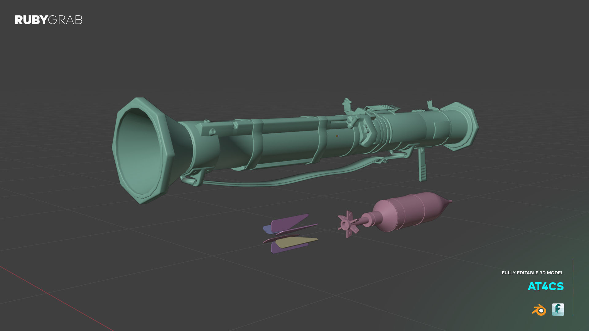 AT4-CS Launcher 3D model_3