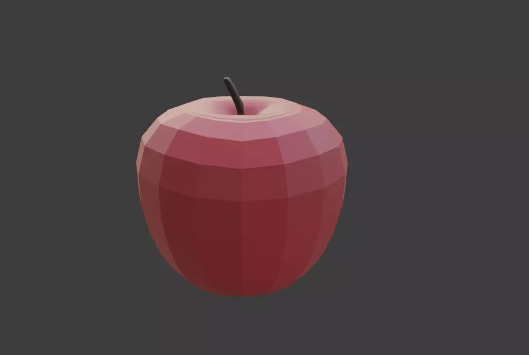 lowpoly apples 3D model_0