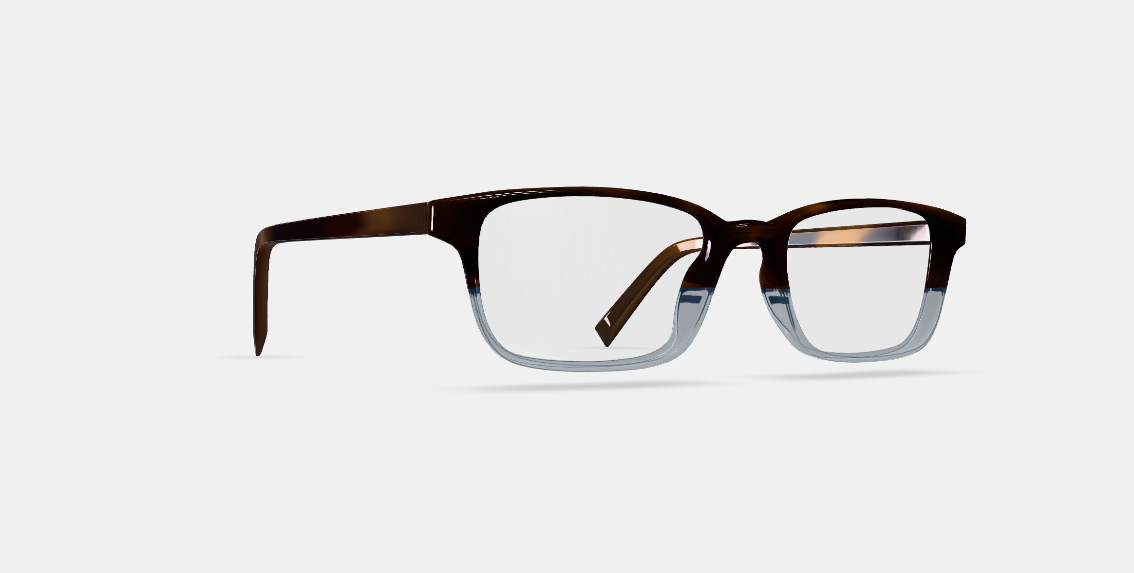 Wilkie Low Bridge Fit Eyeglasses in Eastern Bluebird Fade Low-poly 3D model_9