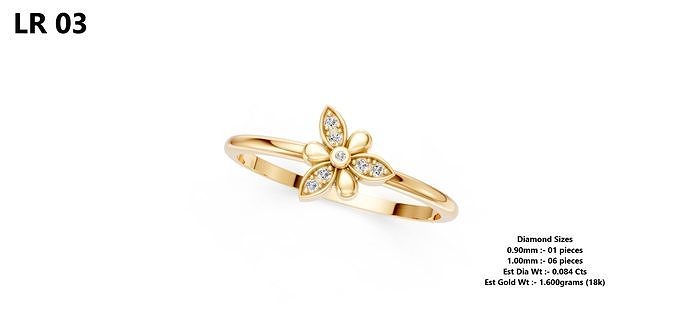 Lightweight Diamond Ring 3D print model