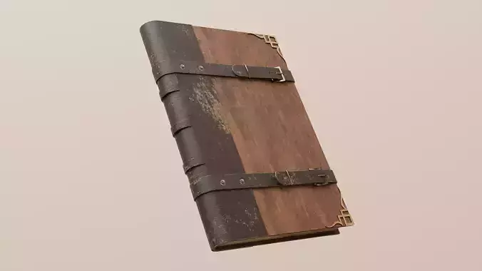Vintage Wood and Leather Book