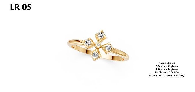 Lightweight Diamond Ring 3D print model