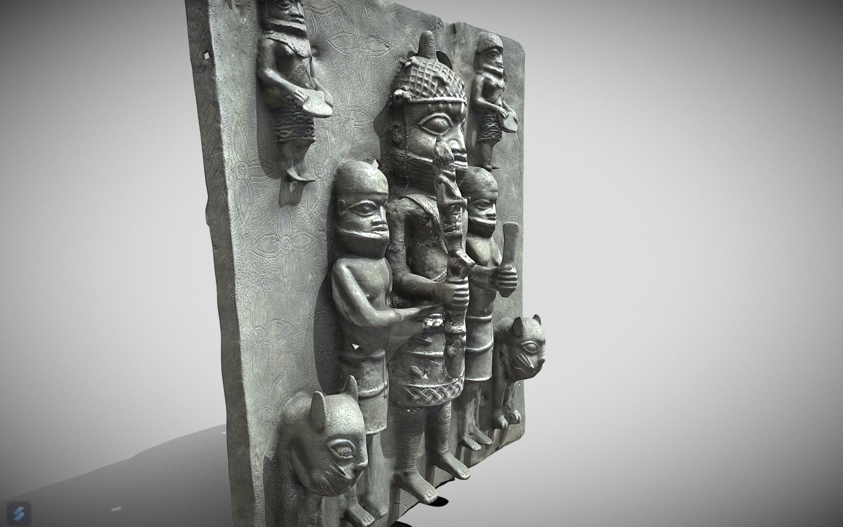Relief Plaque -Ama Low-poly 3D model_3