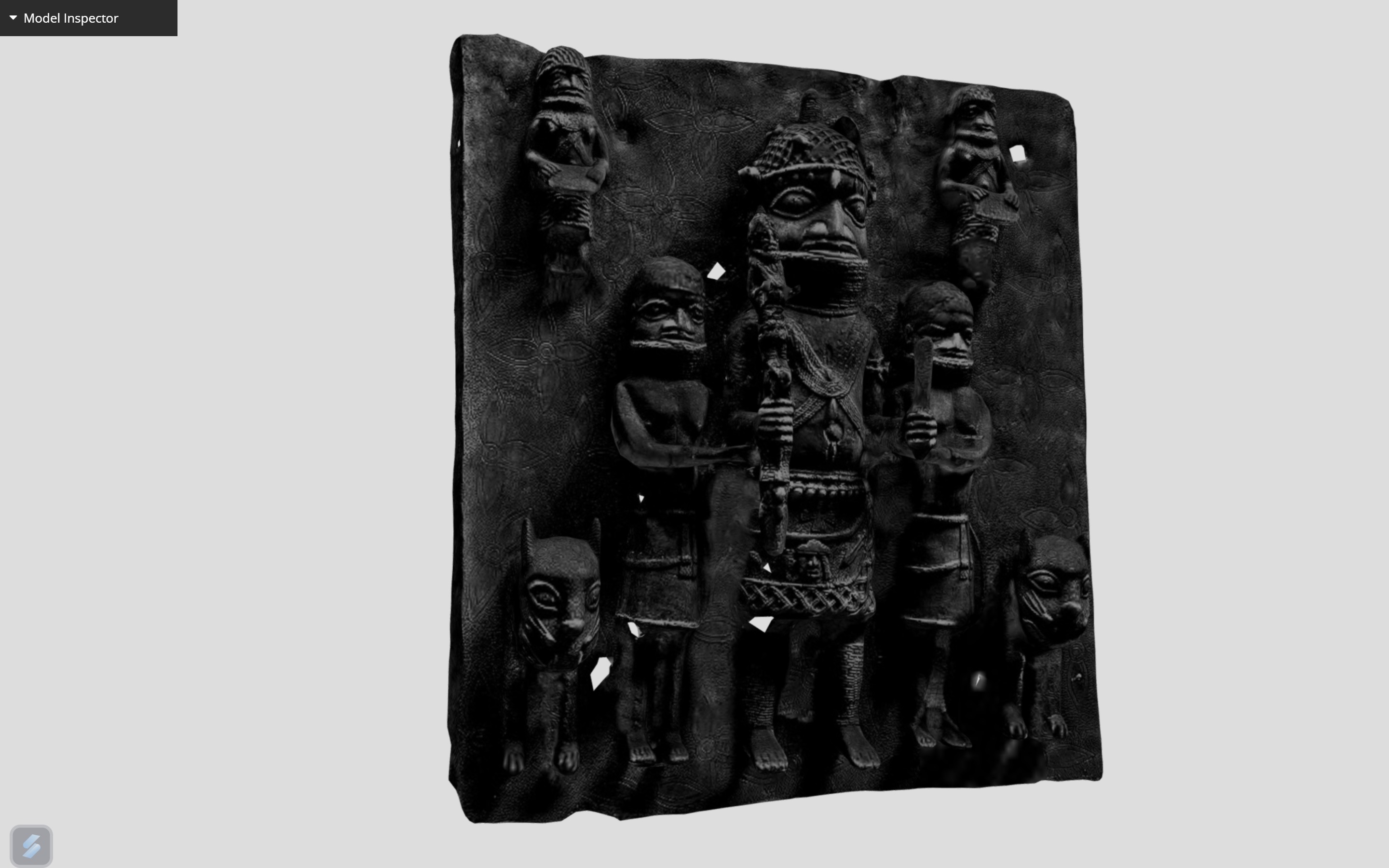 Relief Plaque -Ama Low-poly 3D model_9