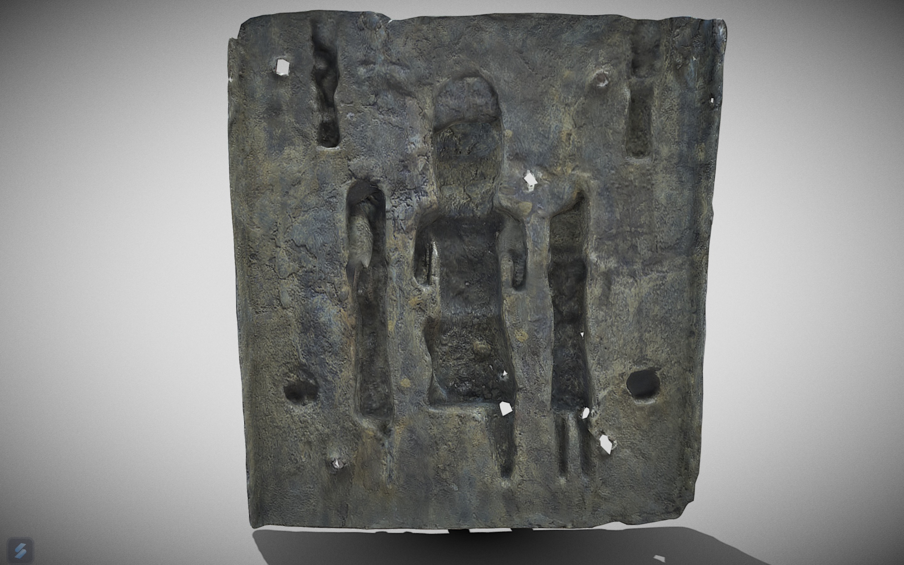 Relief Plaque -Ama Low-poly 3D model_2