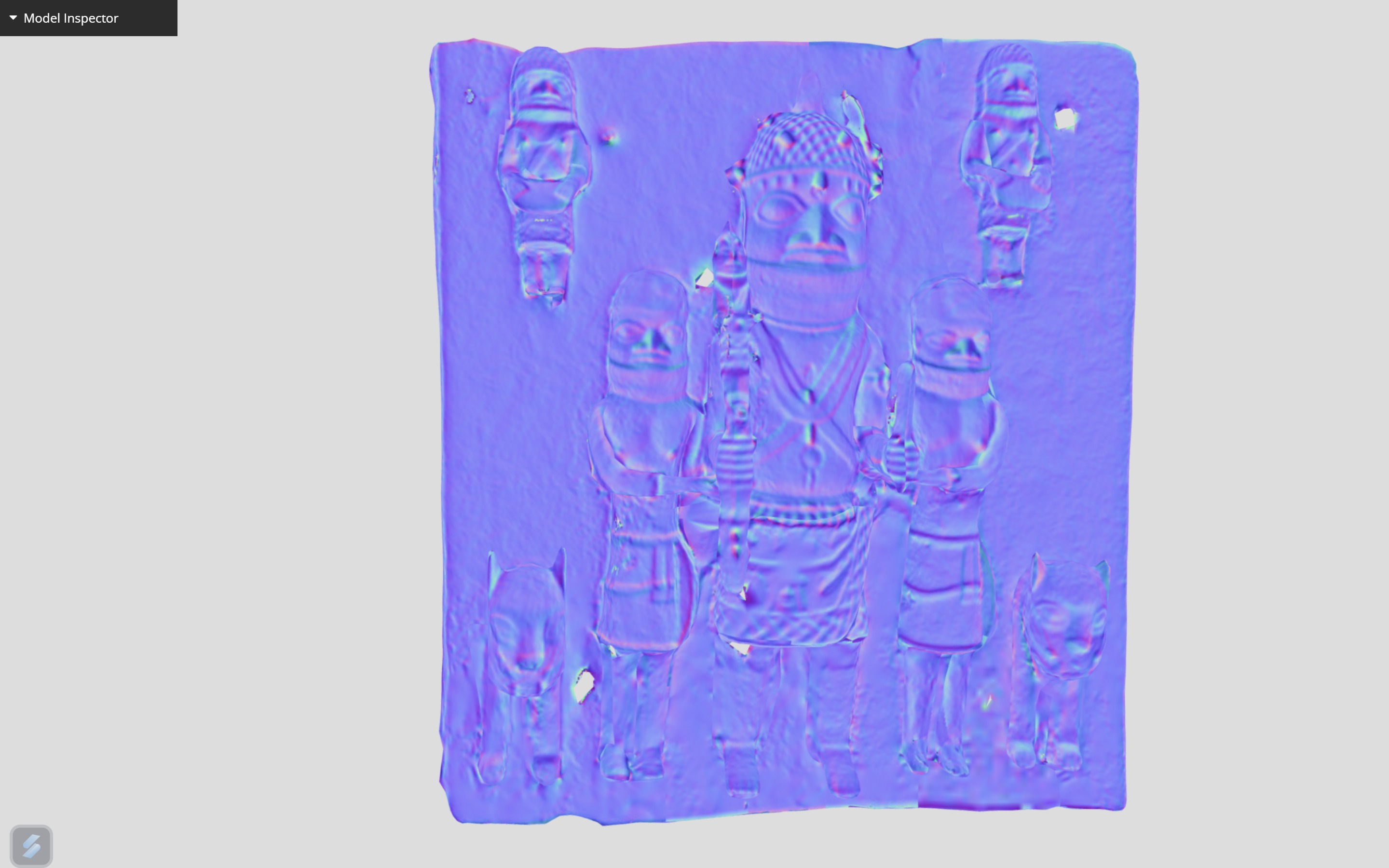 Relief Plaque -Ama Low-poly 3D model_7