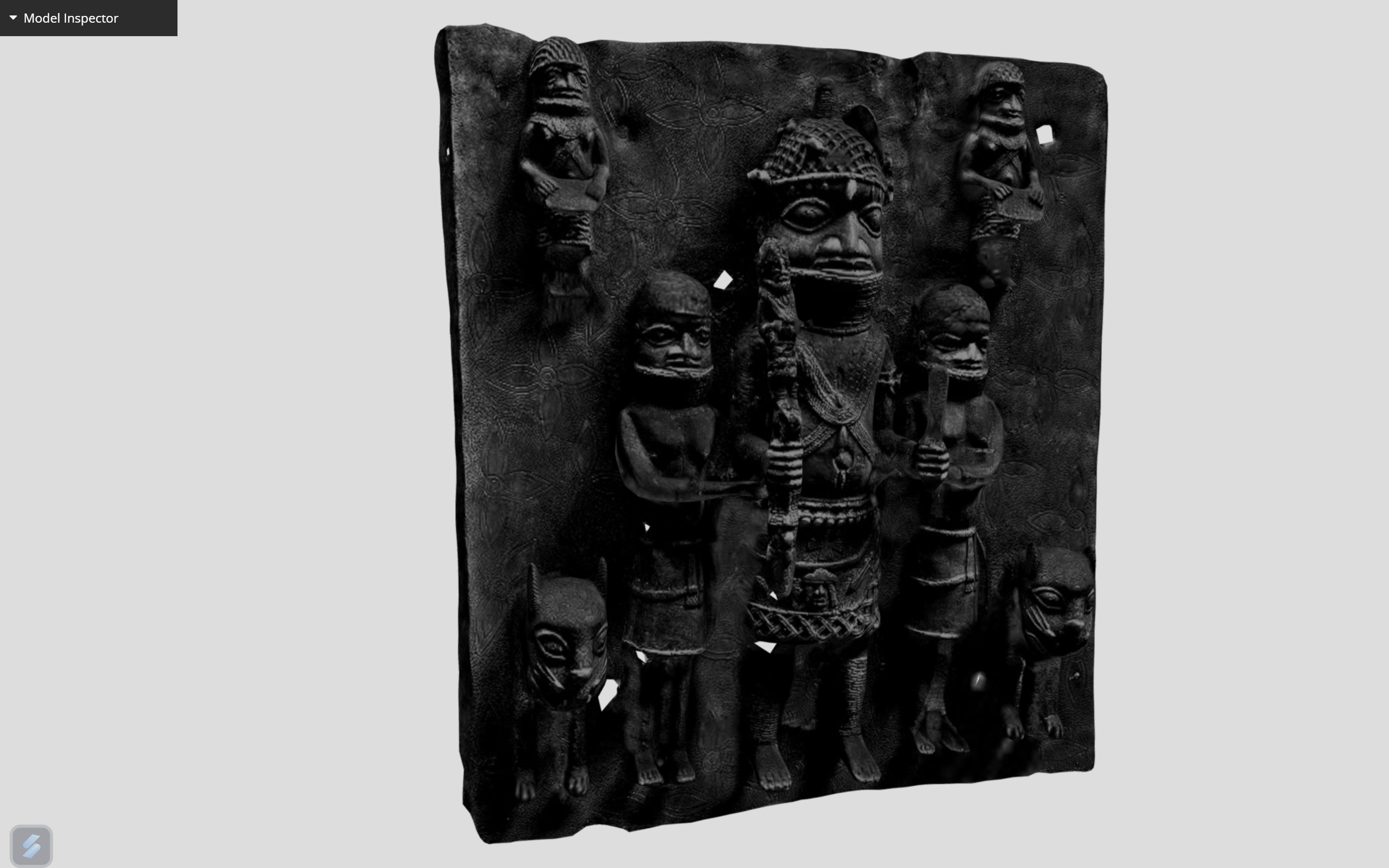 Relief Plaque -Ama Low-poly 3D model_6