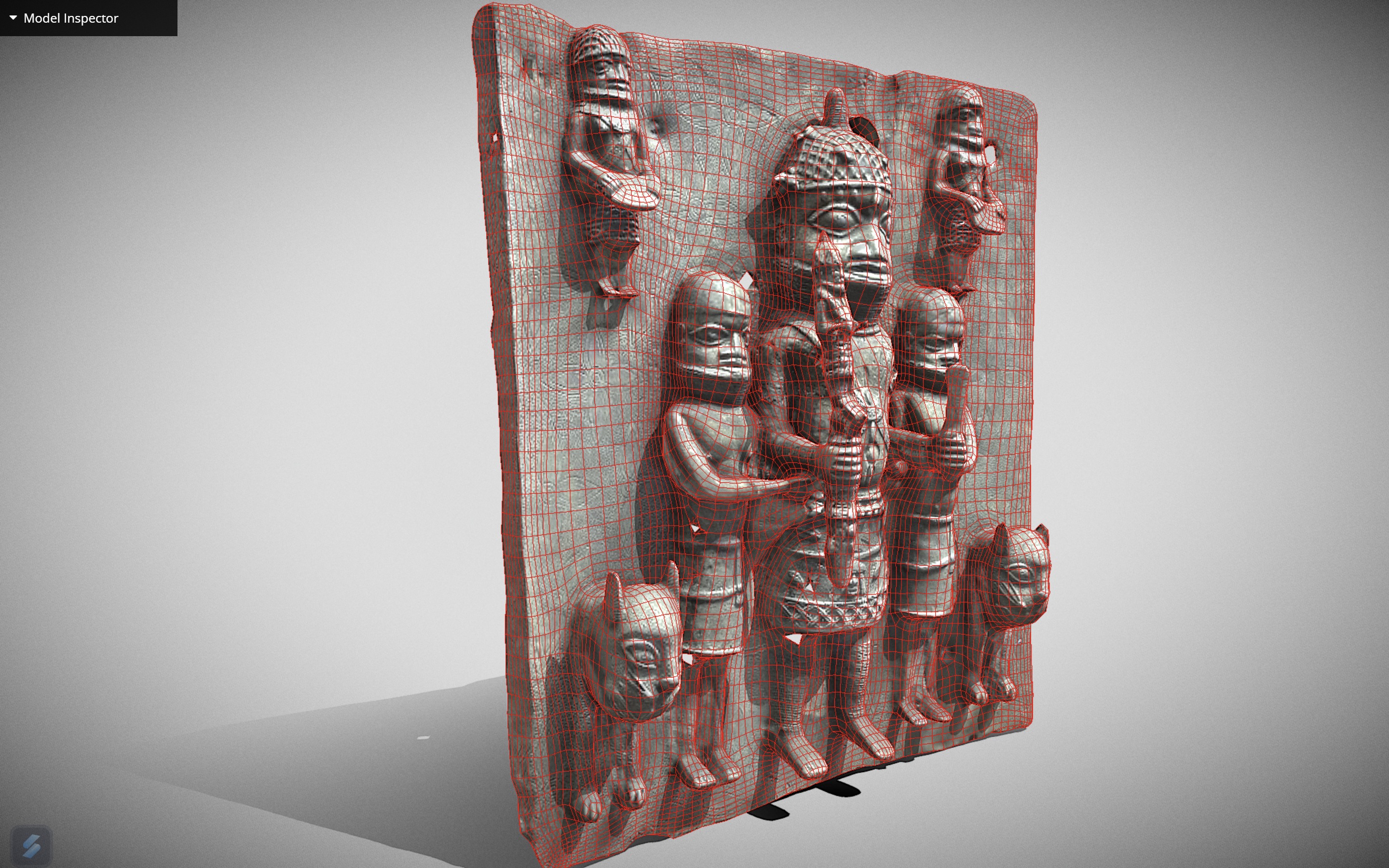 Relief Plaque -Ama Low-poly 3D model_4