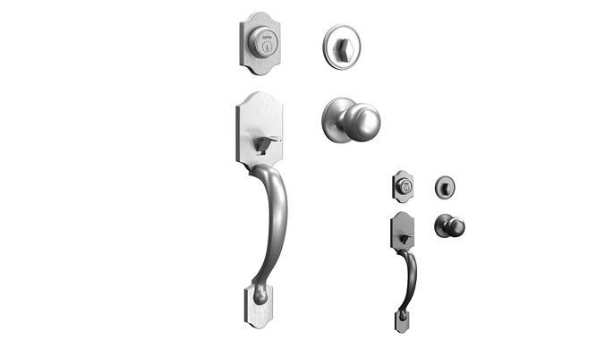 Door Handle and Deadbolt Set Free 3D model