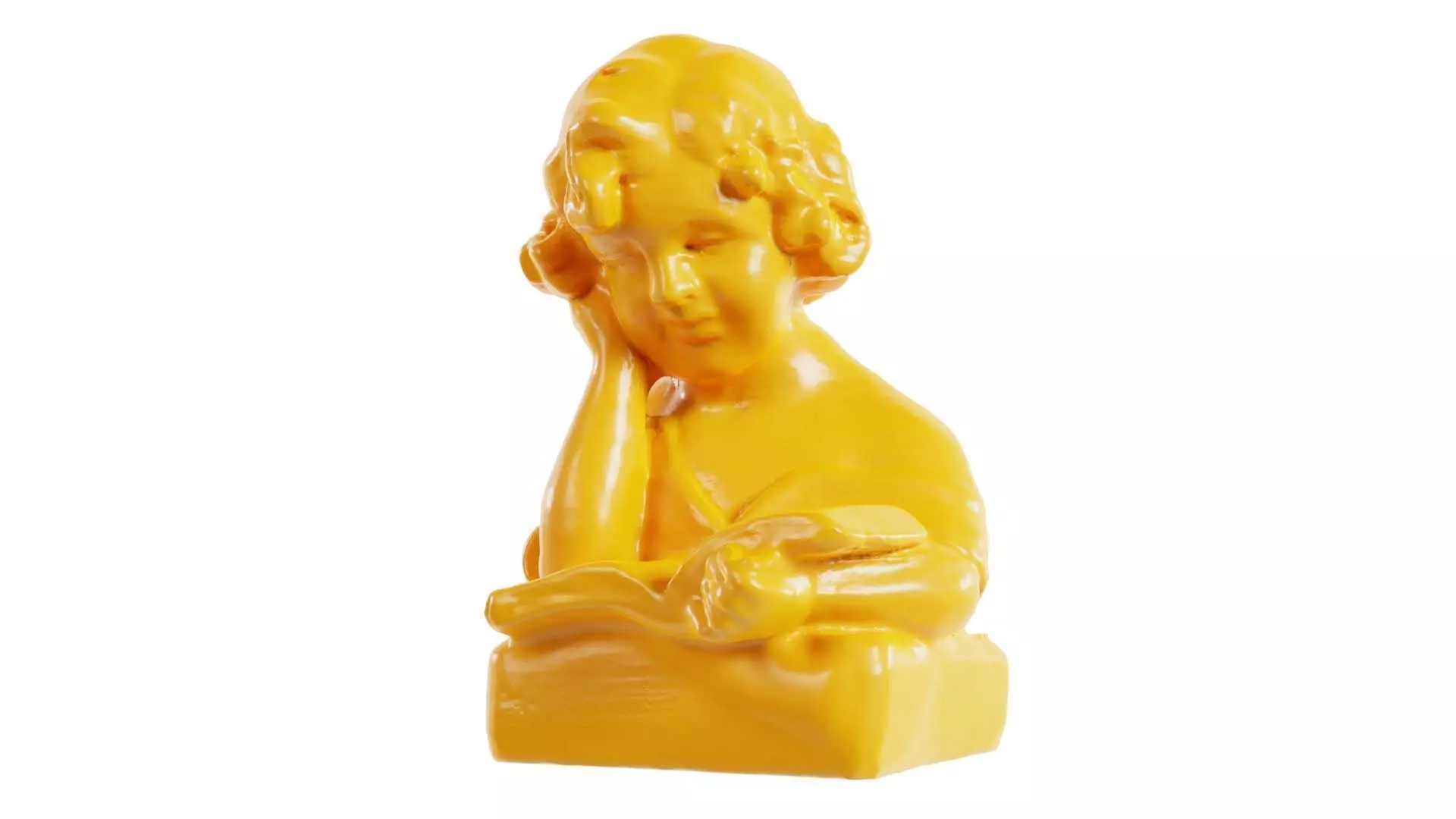 Book Reading Woman Bust 3D print model