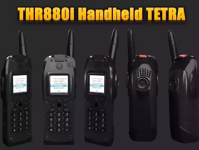 THR880i Handheld TETRA Radio 3D Model