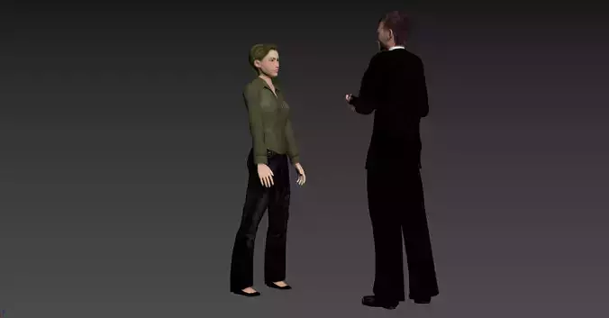 Couple - Female and Male Character - Animated