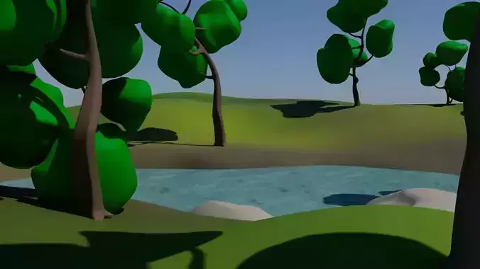 3D Lowpoly scene