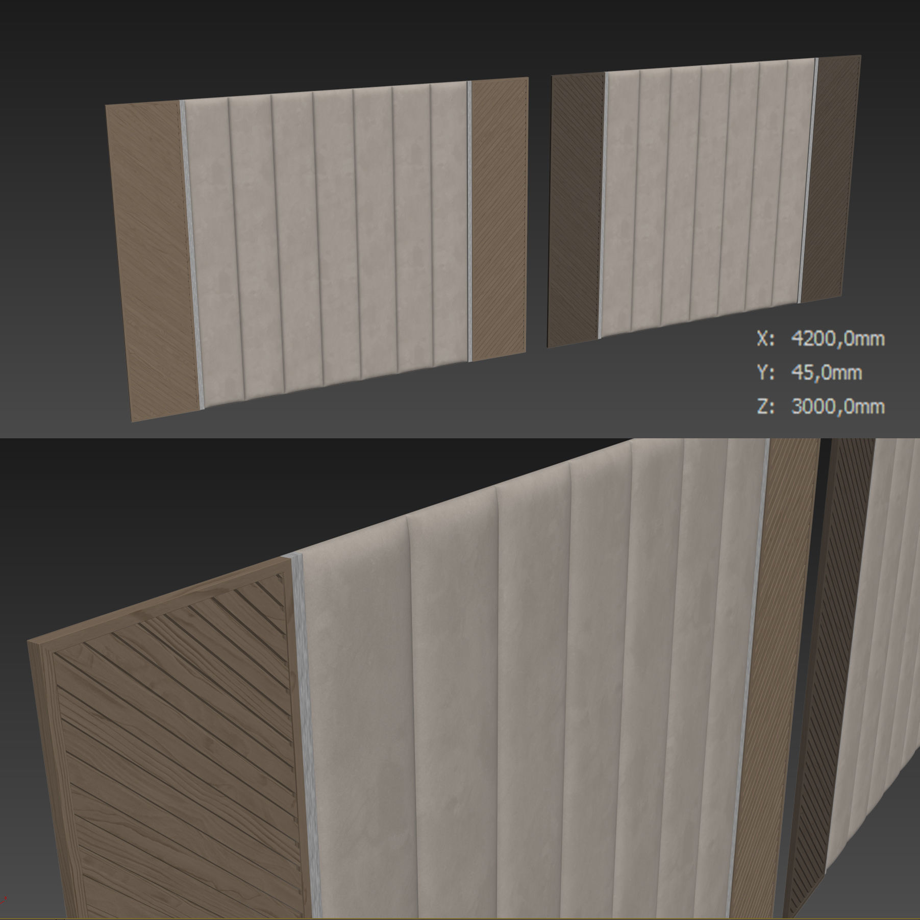 Decorative V10 Wall Panels 3D model_5