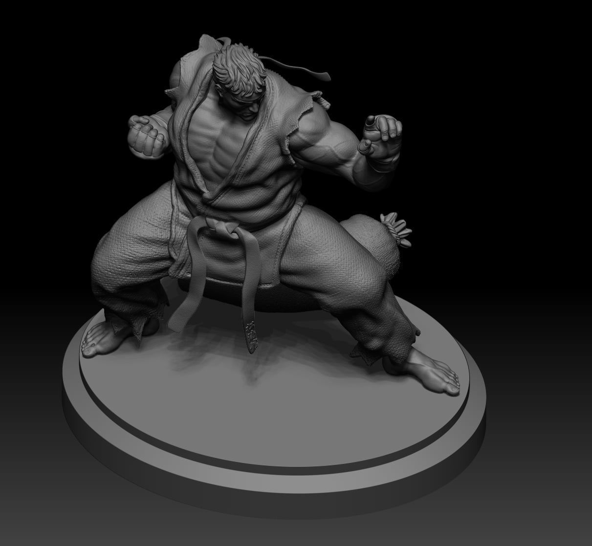 ryu street fighter 3D print model_1