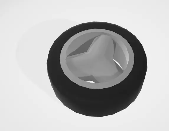 Low-poly wheel 07 Free 3D model