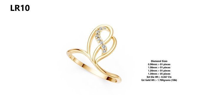 Lightweight Diamond Ring 3D print model