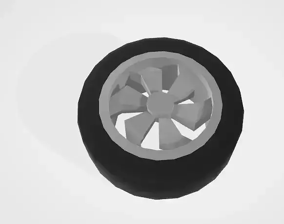 Low-poly wheel 08