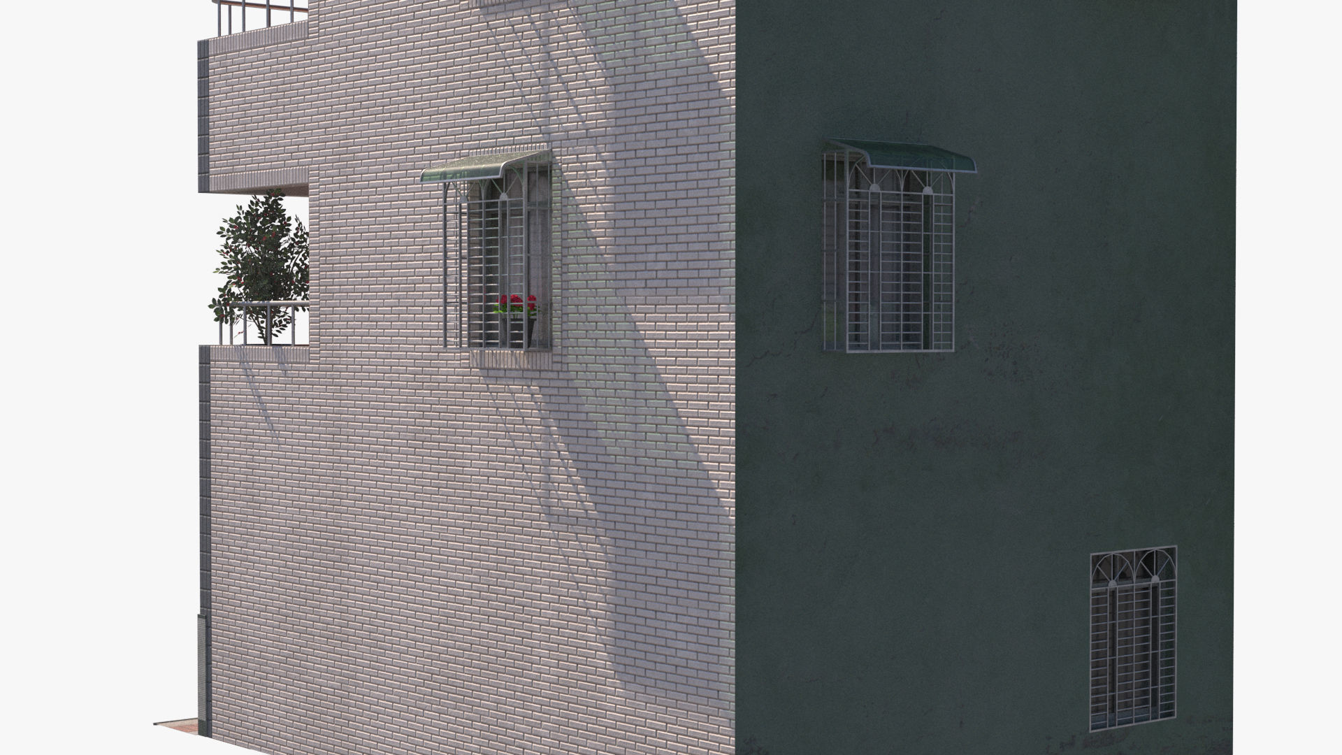 Taiwanese Building 13 Low-poly 3D model_15