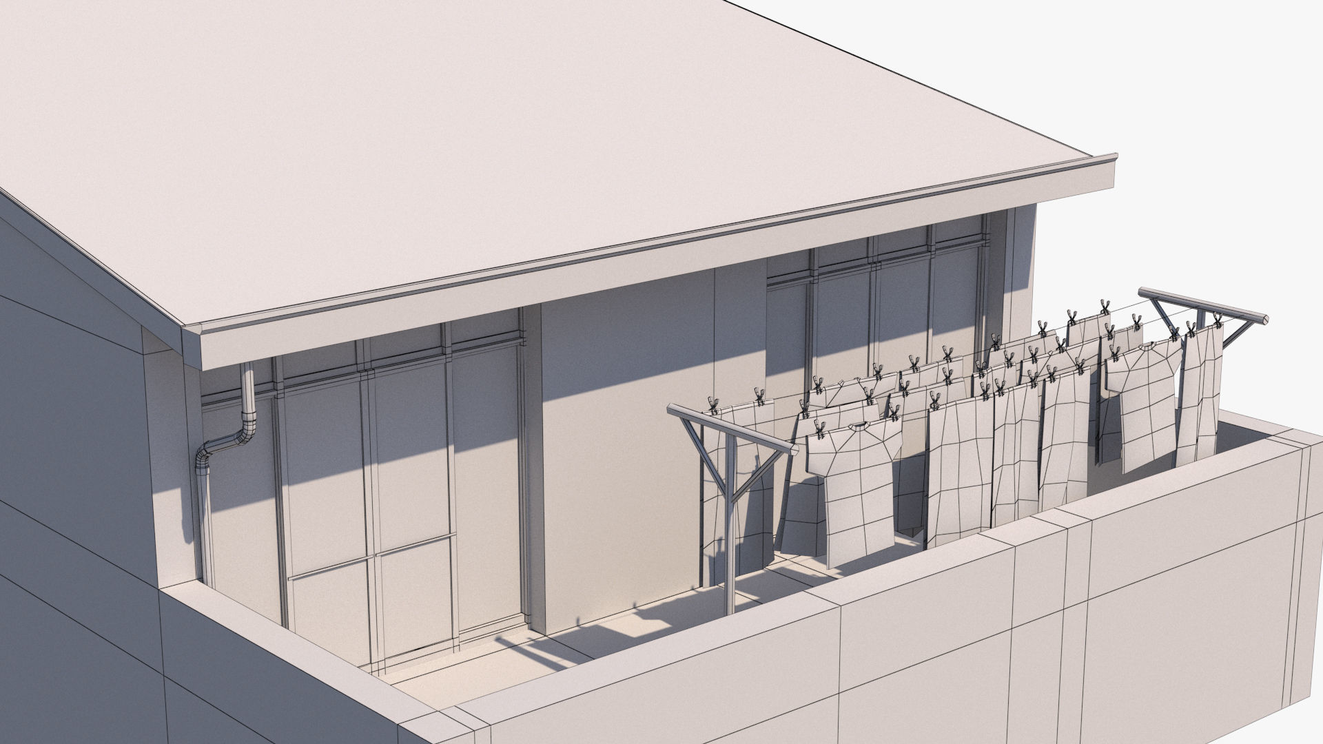 Taiwanese Building 13 Low-poly 3D model_25