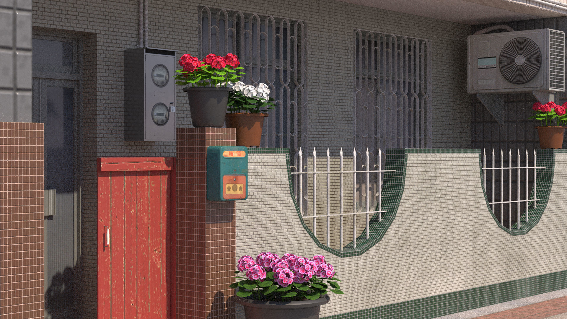 Taiwanese Building 13 Low-poly 3D model_6