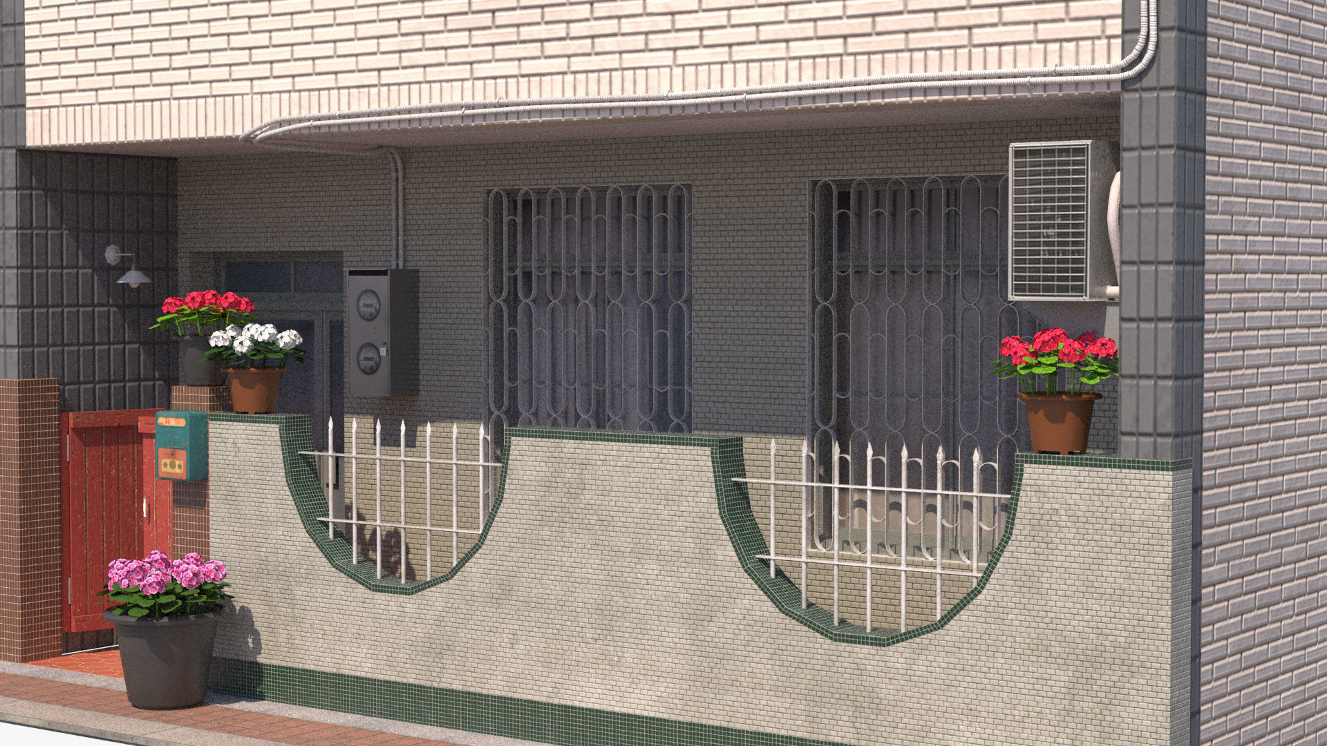 Taiwanese Building 13 Low-poly 3D model_4