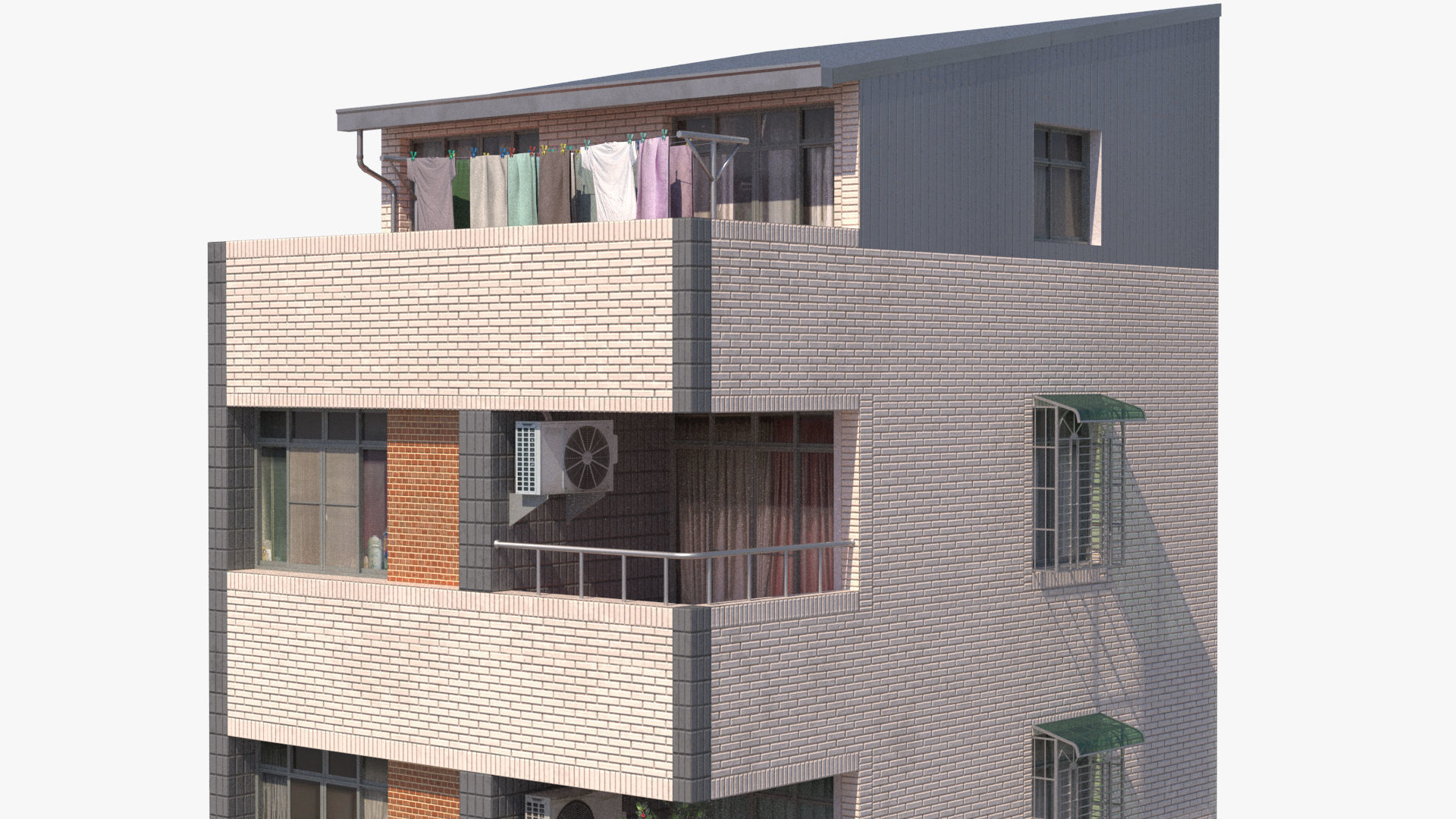 Taiwanese Building 13 Low-poly 3D model_13