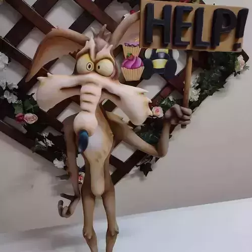 Coyote and roadrunner 3D print model