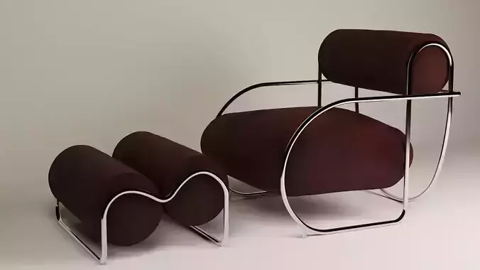 Chromeo Armchair and  Ottoman 