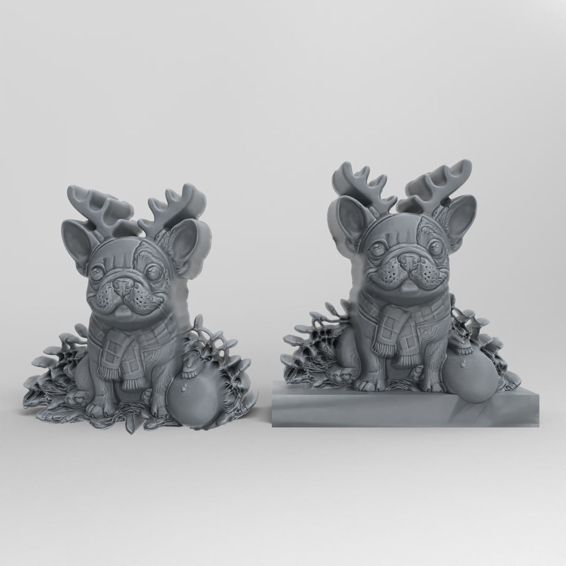 christmas dog decor  3D print model_1