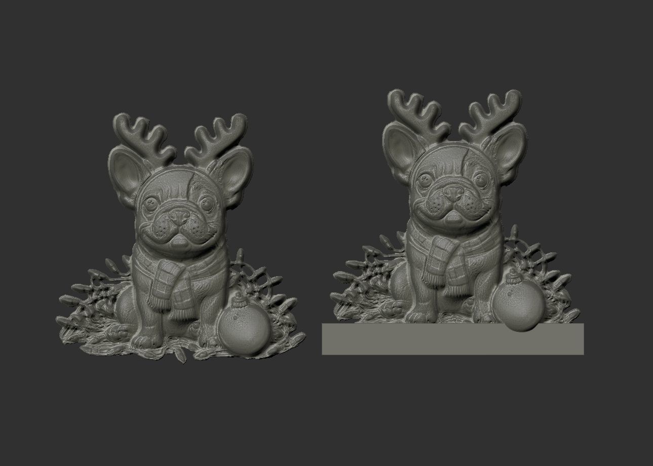 christmas dog decor  3D print model_10