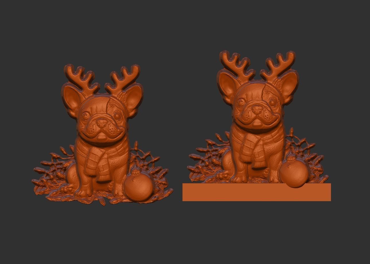 christmas dog decor  3D print model_9