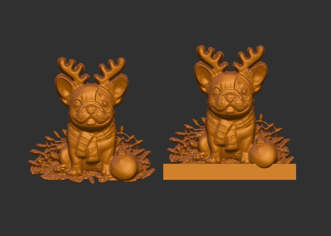 christmas dog decor  3D print model_4