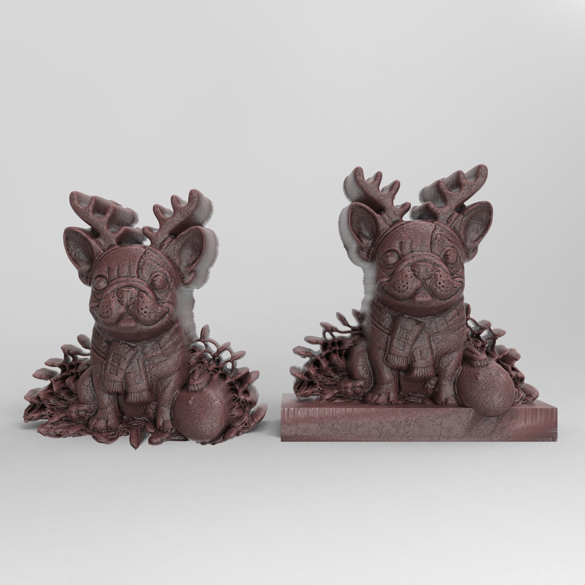 christmas dog decor  3D print model_2