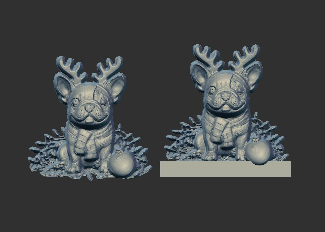 christmas dog decor  3D print model_8