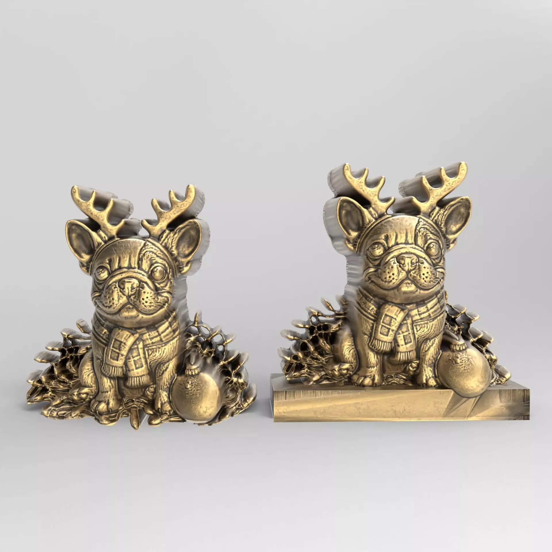 christmas dog decor  3D print model_0