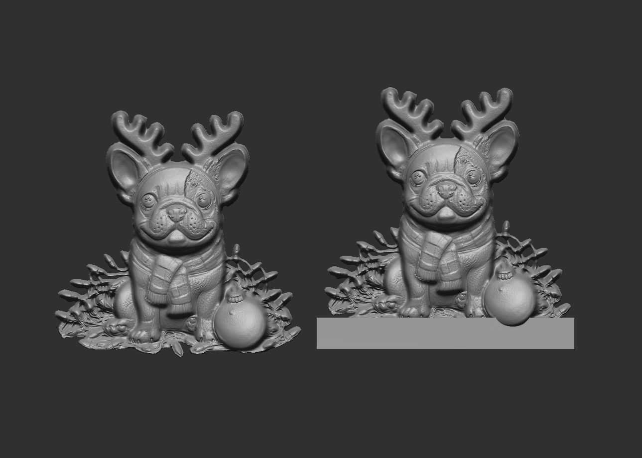 christmas dog decor  3D print model_7