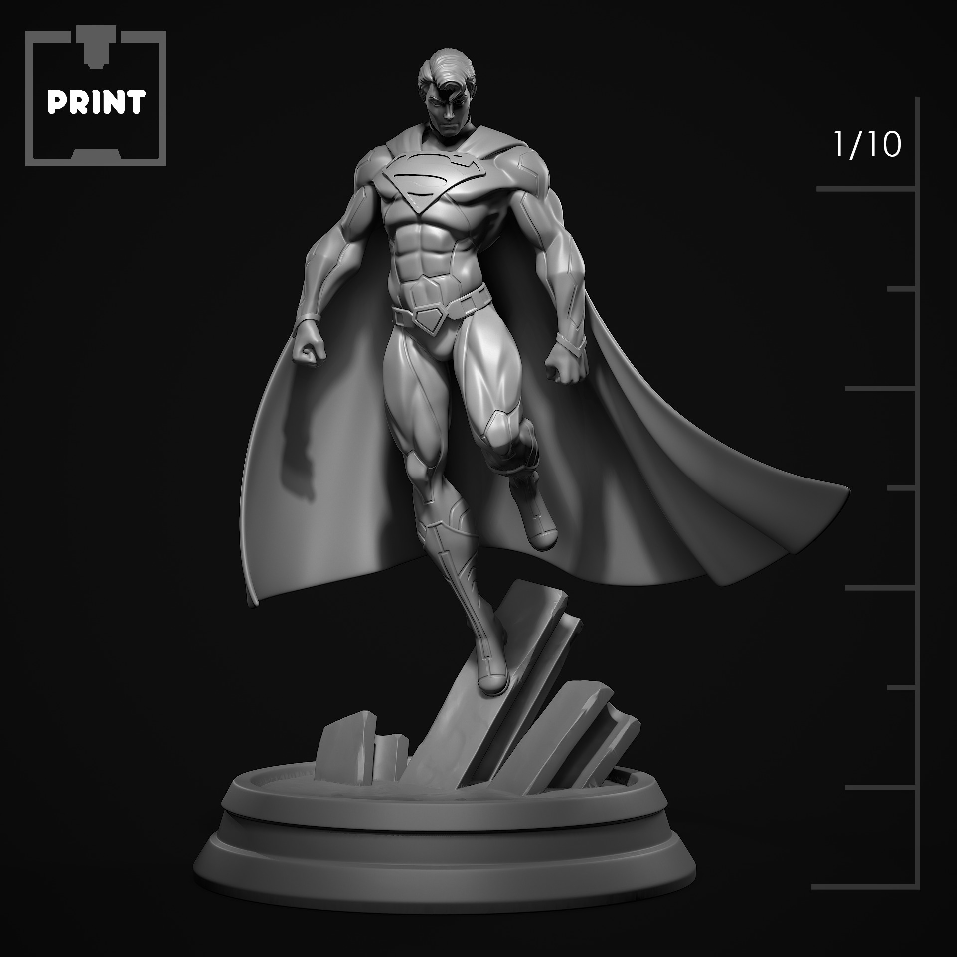 Superman 52 STL 3D print model_1