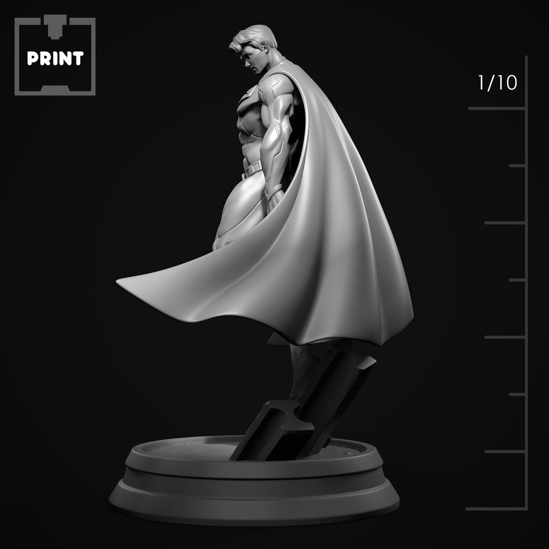 Superman 52 STL 3D print model_3