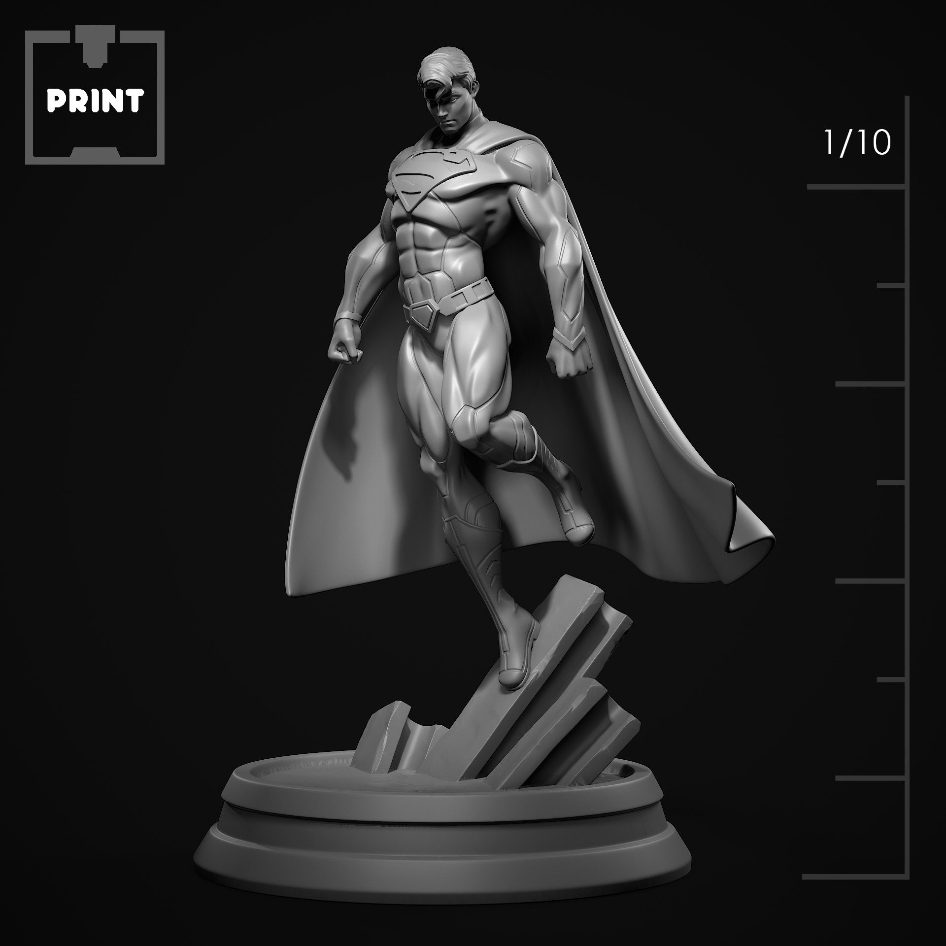 Superman 52 STL 3D print model_4