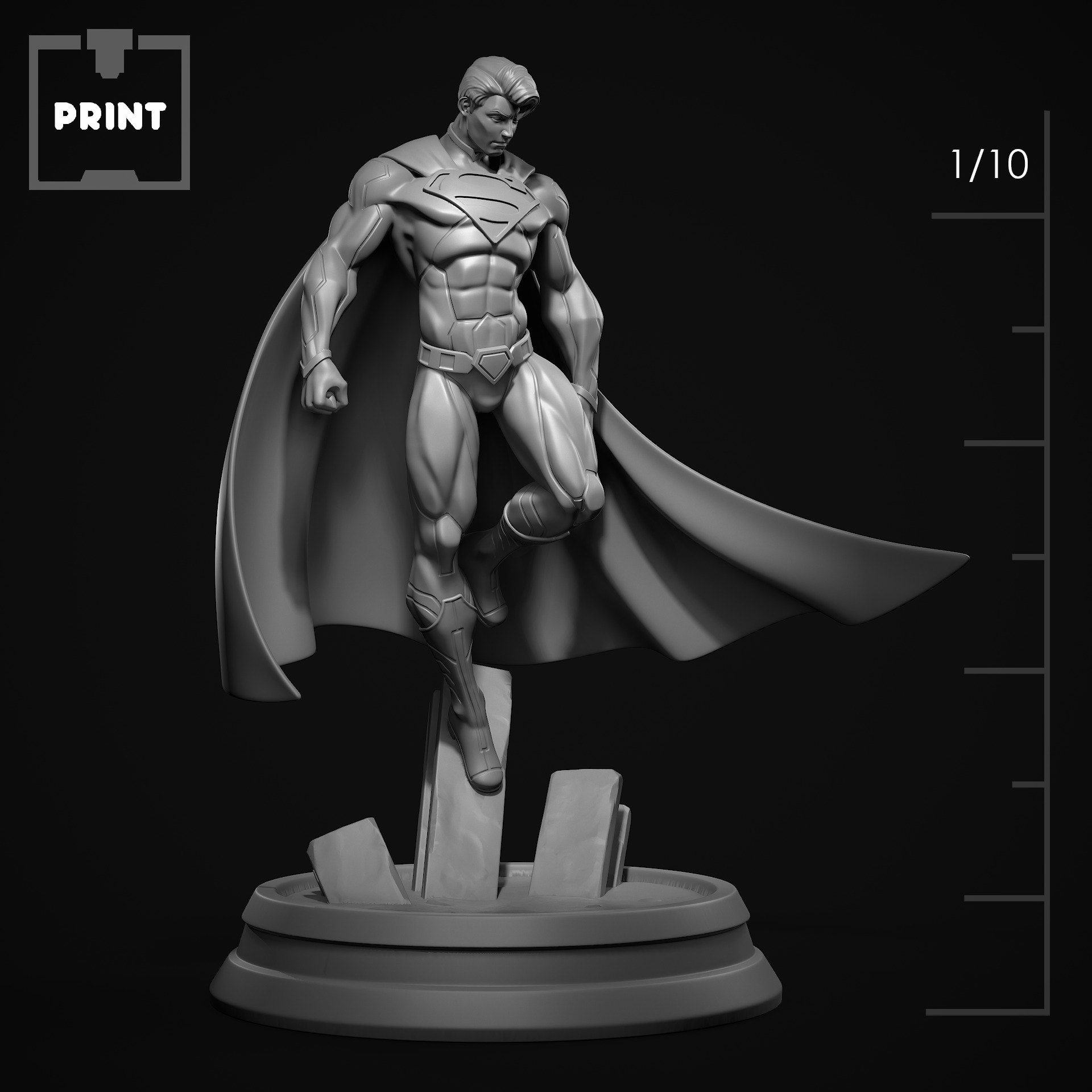 Superman 52 STL 3D print model_2