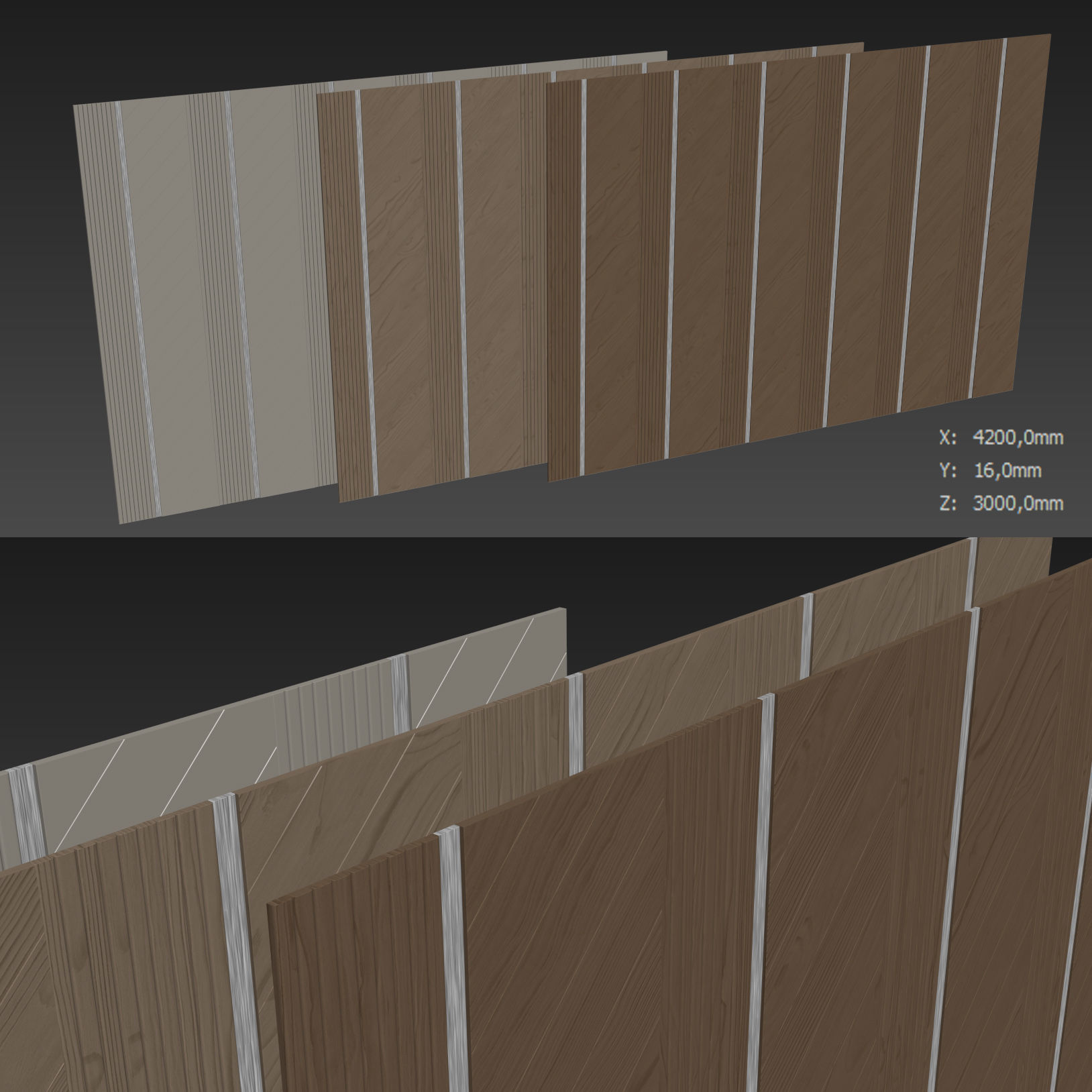 Decorative V11 Wall Panels 3D model_6