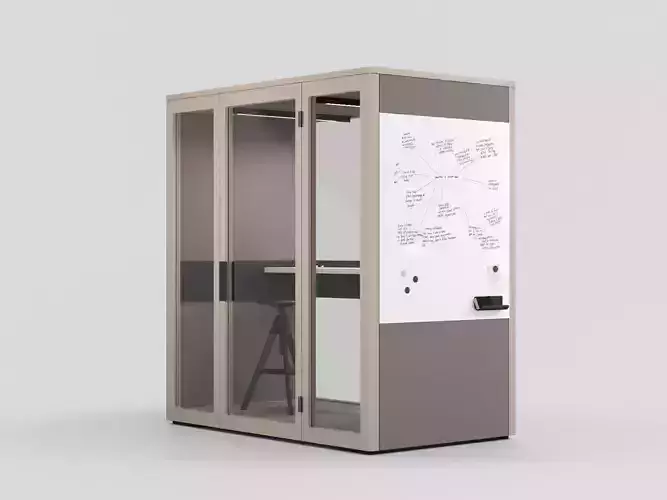 Talky M Phone Booth with Whiteboard Add on