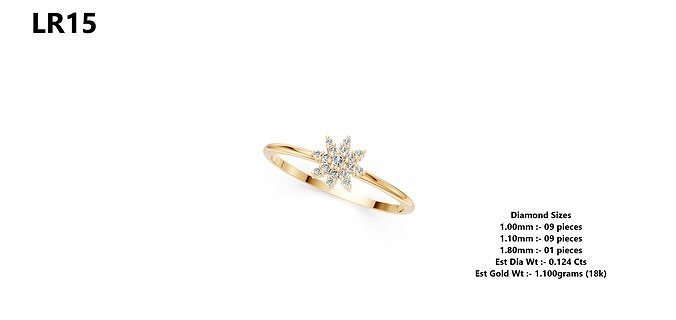 Lightweight Diamond Ring 3D print model