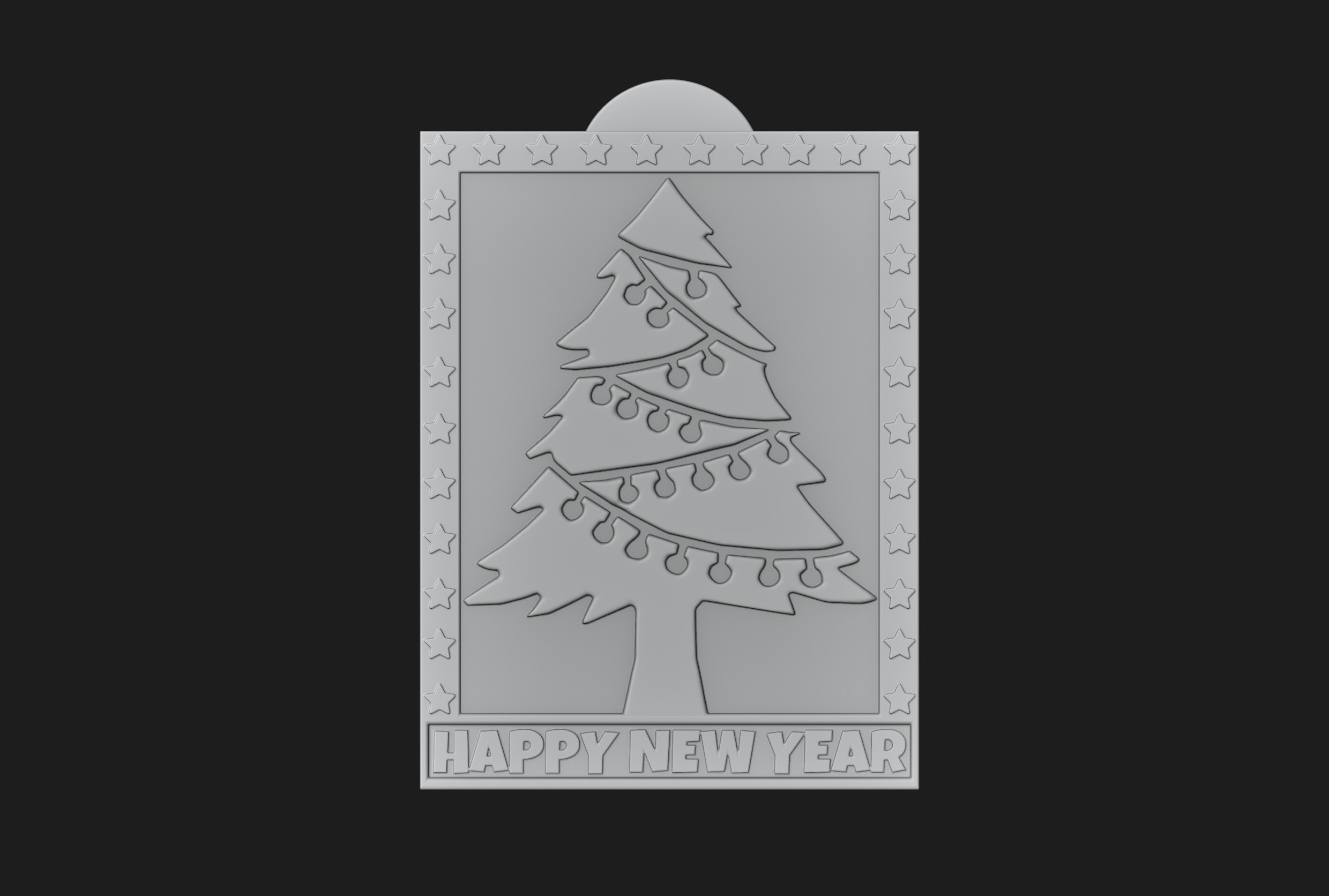 Happy New Year 3D print model_1