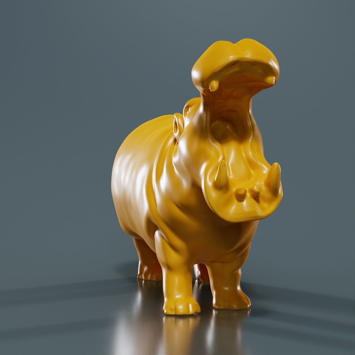 Hippo 3D print model_10