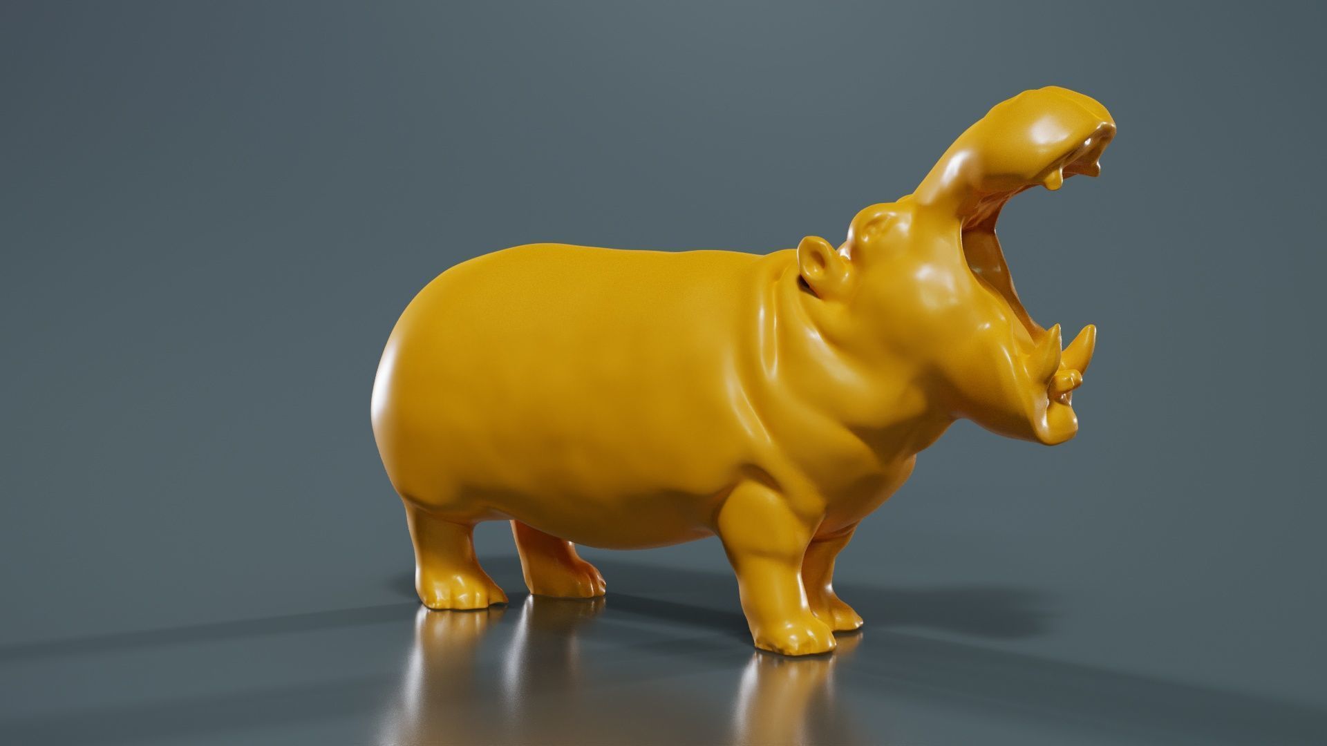 Hippo 3D print model_3