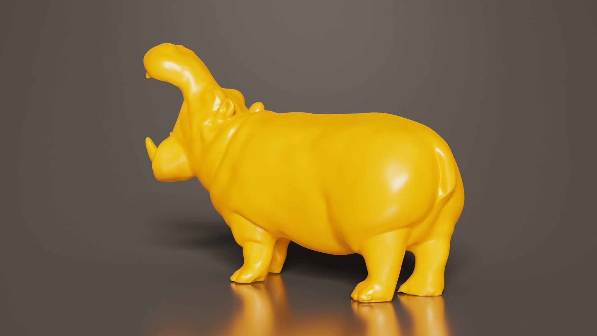 Hippo 3D print model_7