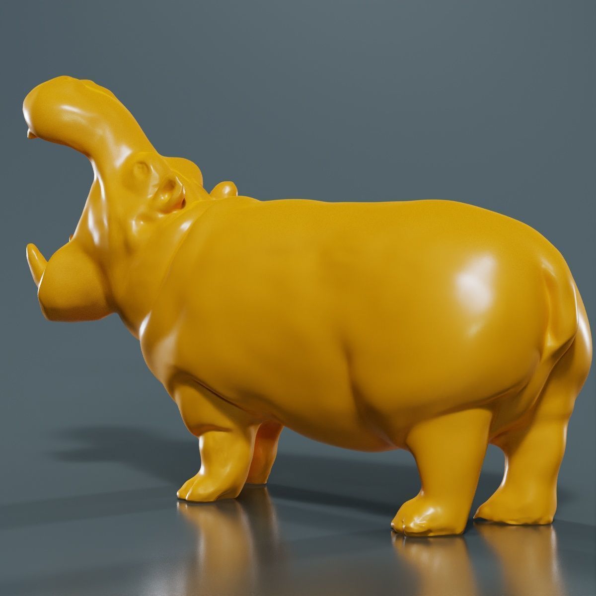 Hippo 3D print model_15